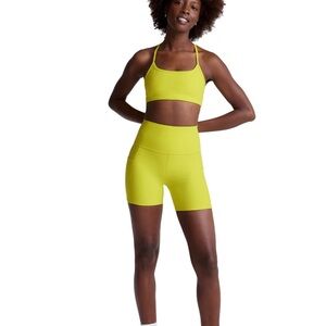 Beyond Yoga Bright Yellow Bike Shorts